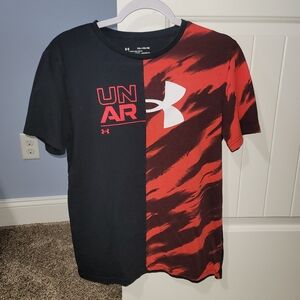 Youth XL Under Armour shirt cotton black/red